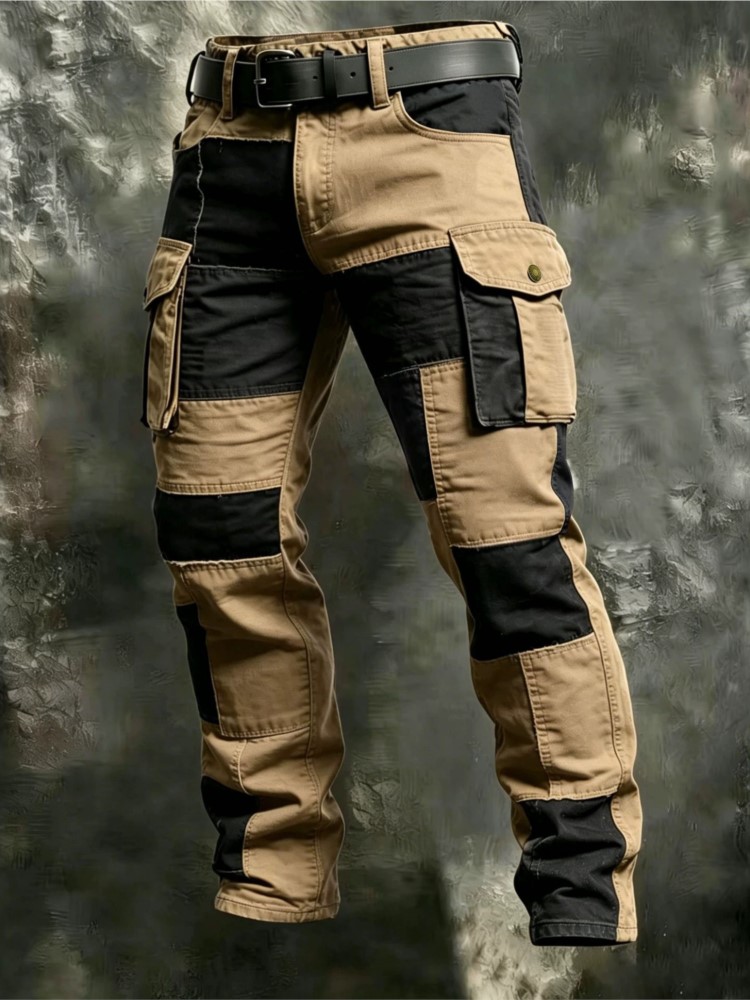 Cargo Jogger Pants - Baumwoll-Cargohose für Herren, Khaki, Lässige Taktische