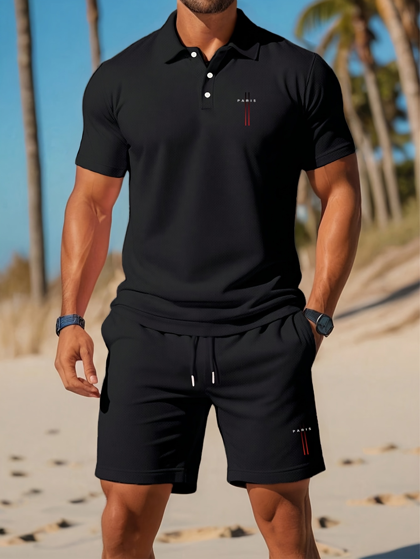 Men'S Fashion Polo - 2026 Sommer Herren-Poloshirt-Set – 3D-gedrucktes Design,