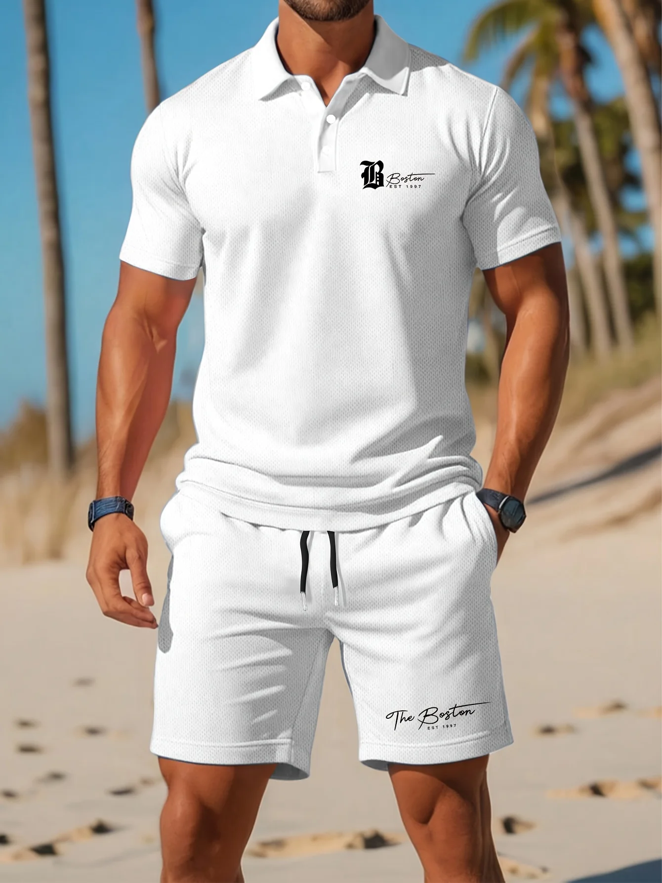 Men'S Fashion Polo - Sommerliches neues Herren-Poloshirt-Set, lässig, sportlich, cool,