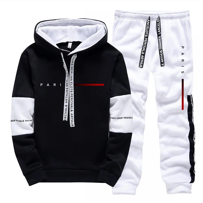 Paris Fashion Men - Paris Fashion Hoodie Streetwear Herren-Set Kapuzenpullover