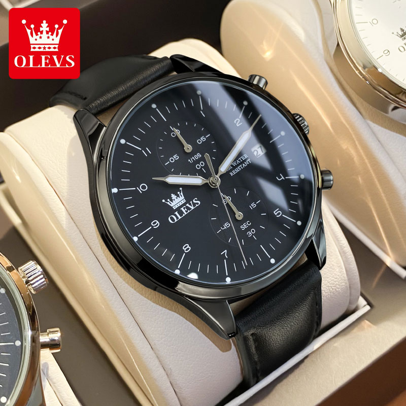 Fashion Mens Watches - OLEVS 2880 Lässige Mode Herrenuhr Chronograph