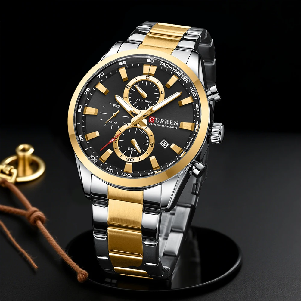Fashion Mens Watches - CURREN Casual Quarz Chrono Sportuhren Marken