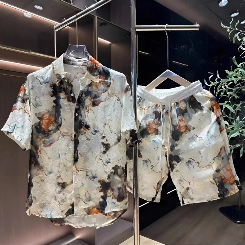 Mens Fashion Ideas - Modischer und lässiger Herren-Zweiteiler mit bedruckten