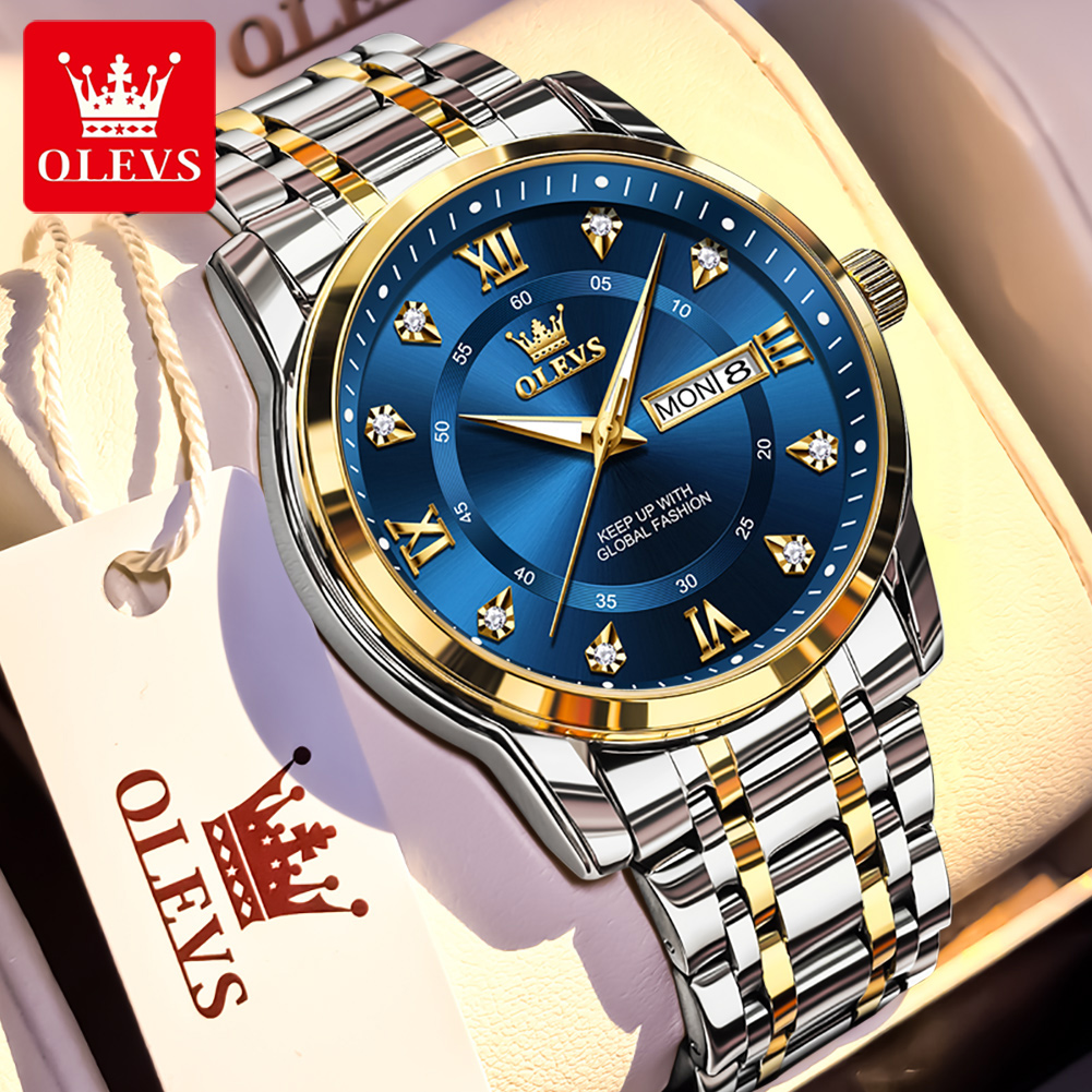 Fashion Mens Watches - OLEVS Marke Mode herren uhren edelstahl