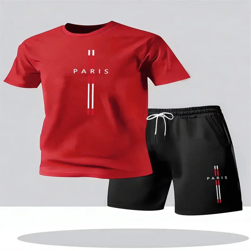 Paris Fashion Men - PARIS Herren-Set Neues Modisches Sport-Set Herren-Sportshirt-Set