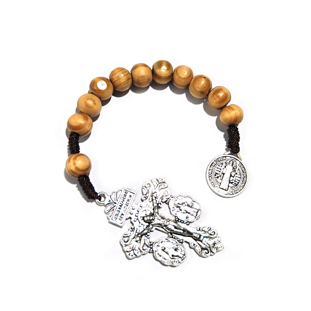 Men'S Fashion Easter - QIGO Offener gewebter Rosenkranz aus Holzperlen,