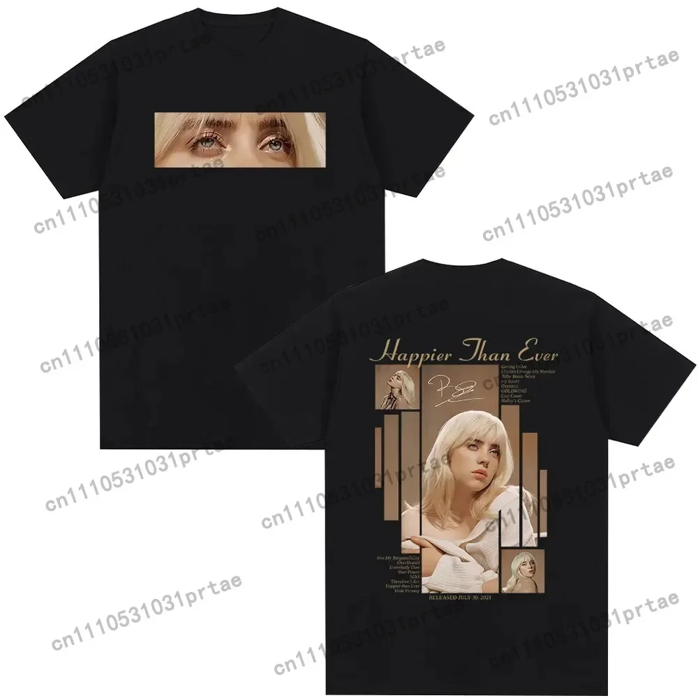 Men'S Fashion Oversized T Shirt - Billie Eilish Hit Me Hard and