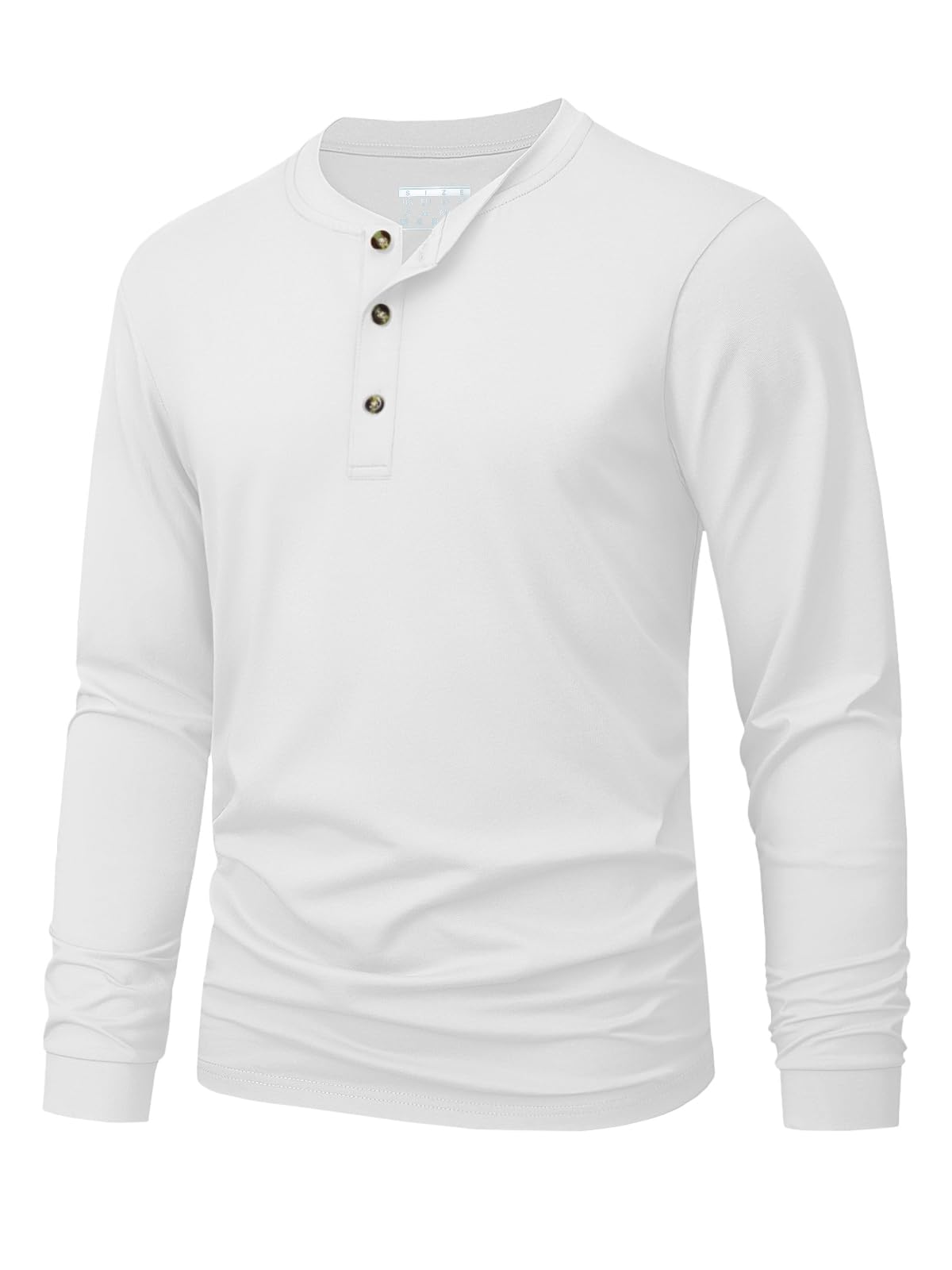 Men'S Tops Fashion - Herren-Henley-T-Shirt, schlicht, einfarbig, bedruckt, langärmelig, modisch,