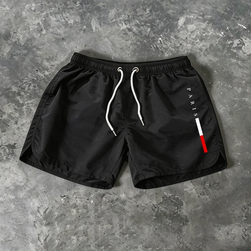 Paris Fashion Men - Neu eingetroffene Herren-Boardshorts mit Paris-Print, Sommer,