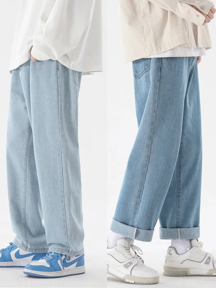 Men'S Fashion Grey Jeans - Neue Koreanische Mode Für Männer Casual