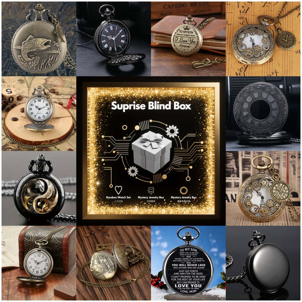 1PC Surprise Mystery Watch Bli – Fashion Mens Watches Bewertung und Preis