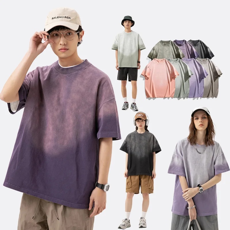 300g Hochwertiges Baumwoll-T-S – Men'S Fashion Oversized T Shirt Bewertung und Preis