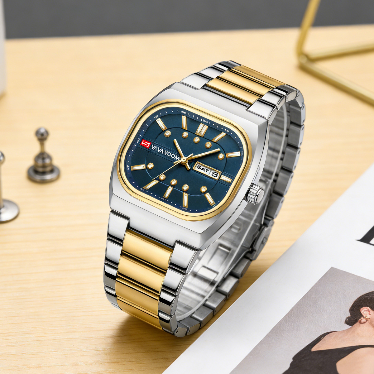 Quadratische Neue Einzigartige – Fashion Mens Watches Bewertung und Preis