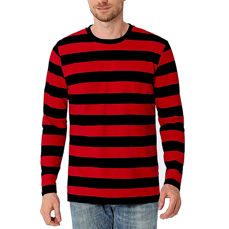 Kontraststreifen 3D-Druck Herr – Men'S Fashion Oversized T Shirt Bewertung und Preis