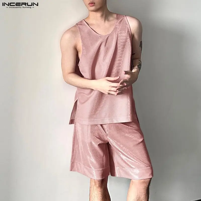 INCERUN Herren-Sets, glänzend, – Men'S Tops Fashion Bewertung und Preis