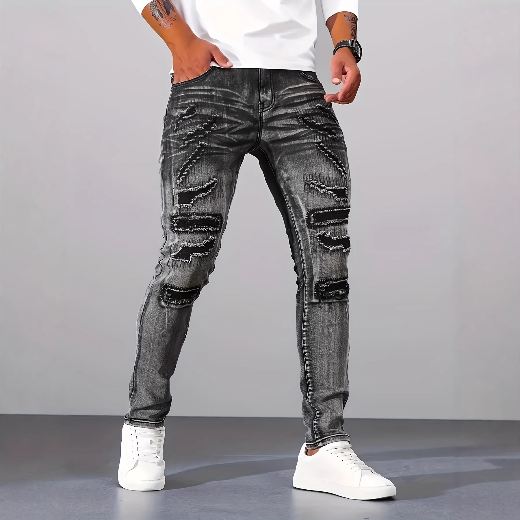 Herren Graue Schlanke Einfache – Men'S Fashion Grey Jeans Bewertung und Preis