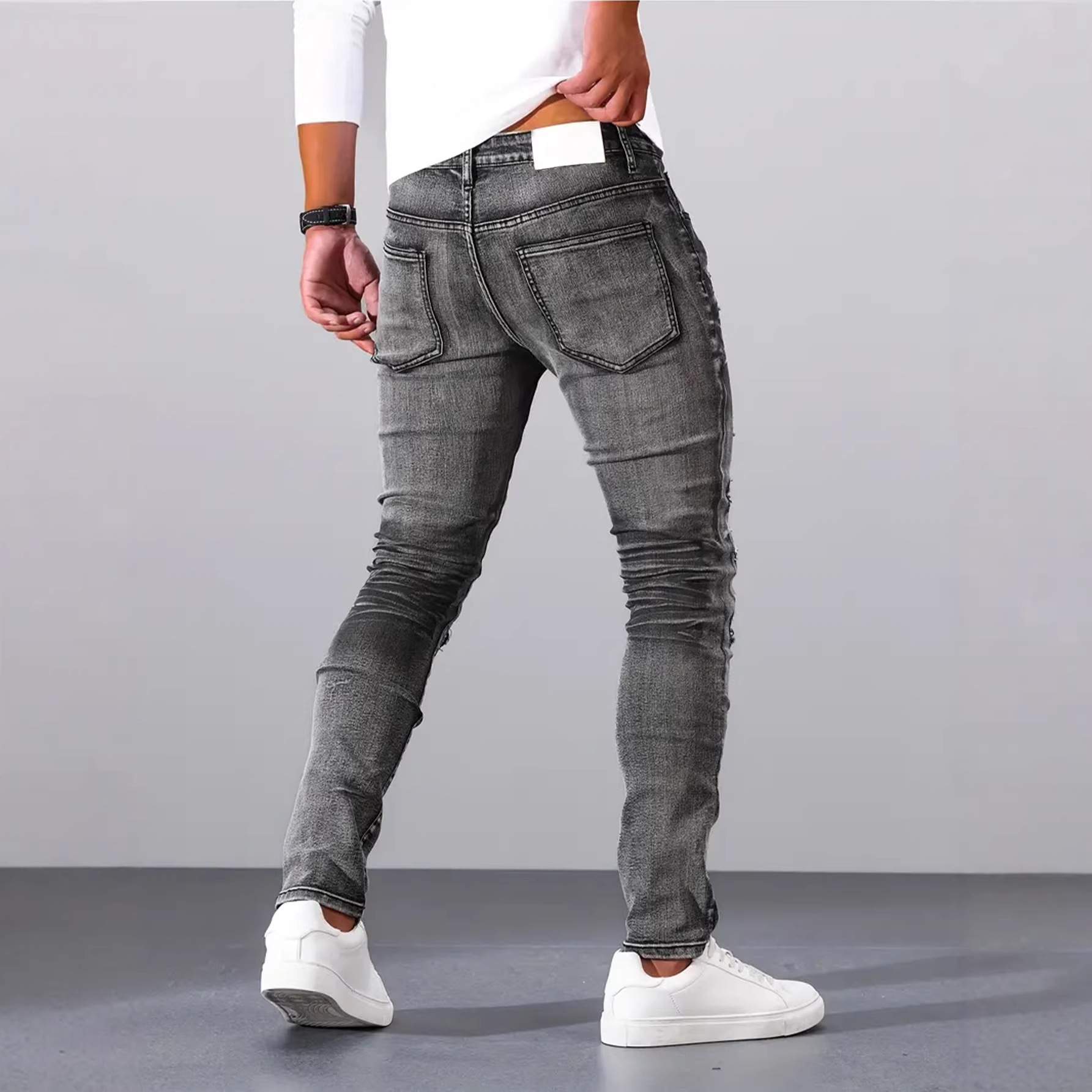 Herren Graue Schlanke Einfache – Men'S Fashion Grey Jeans Bewertung und Preis