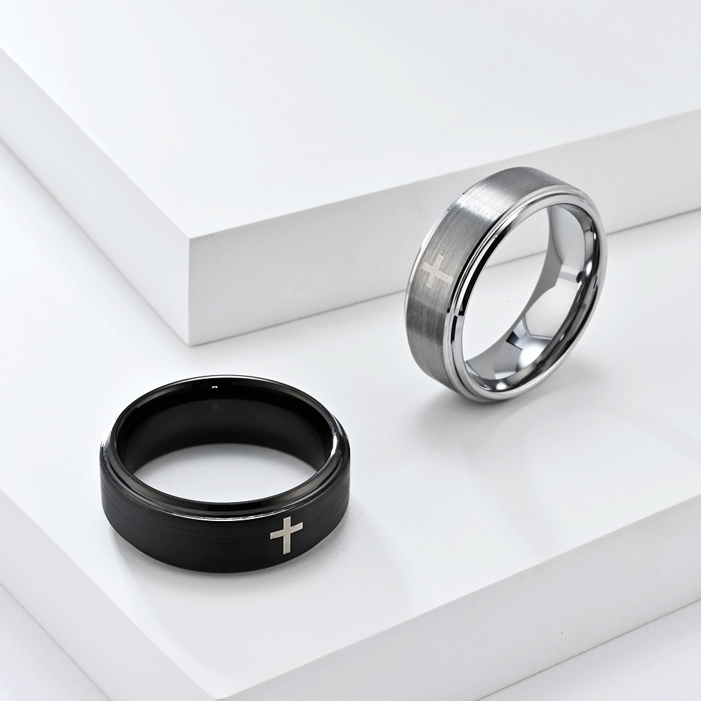 8 mm Kreuzring für Männer, Wol – Men'S Fashion Easter Bewertung und Preis