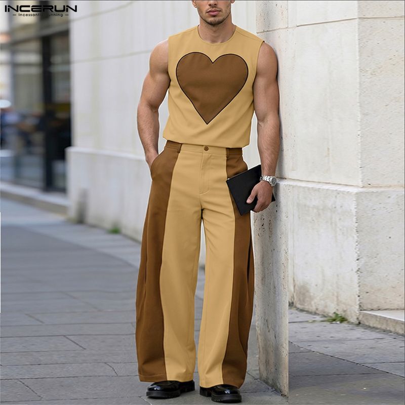 INCERUN Herren-Sets, Patchwork – Men'S Tops Fashion Bewertung und Preis