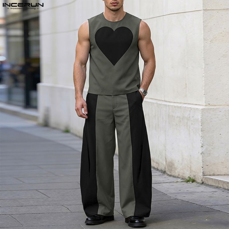 INCERUN Herren-Sets, Patchwork – Men'S Tops Fashion Bewertung und Preis