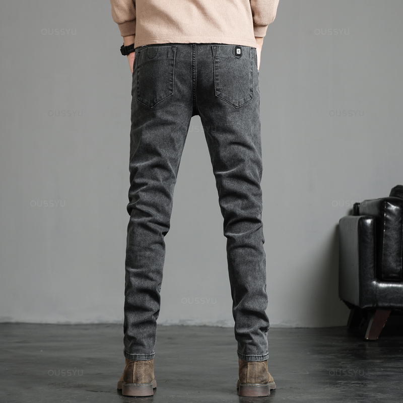 Frühling Herbst männer Klassis – Men'S Fashion Grey Jeans Bewertung und Preis