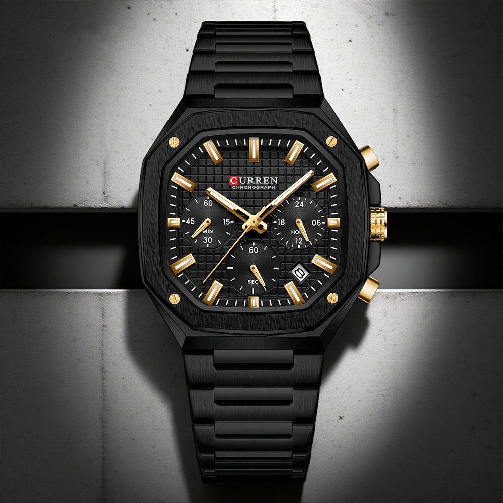 CURREN Luxuriöse quadratische  – Fashion Mens Watches Bewertung und Preis