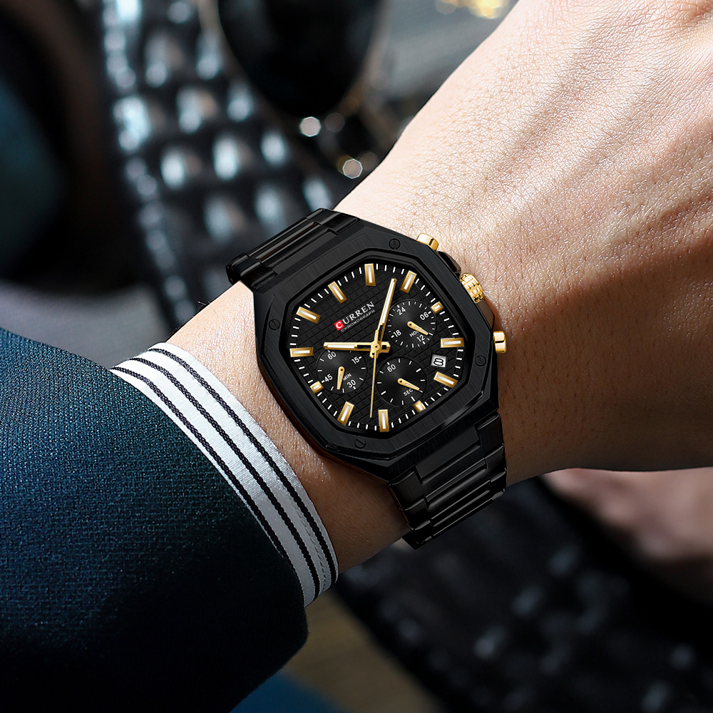 CURREN Luxuriöse quadratische  – Fashion Mens Watches Bewertung und Preis